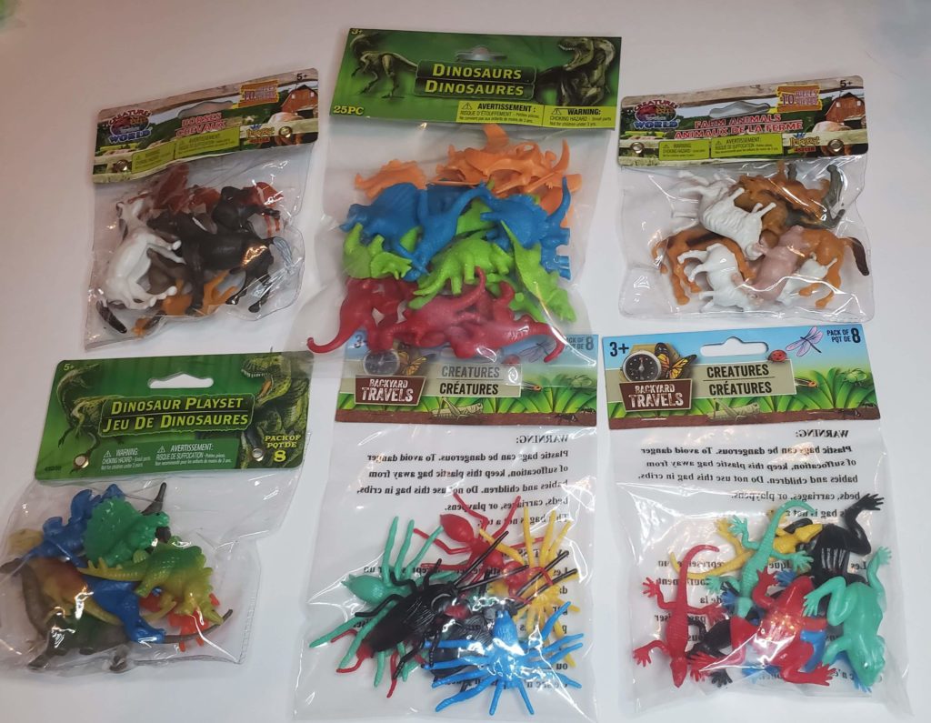 Math - Toy Horses, Bugs, Frogs and Dinosaurs - Dollar Tree