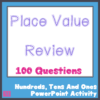 100 Questions - Place Value Review - Hundreds, Tens and Ones Cover