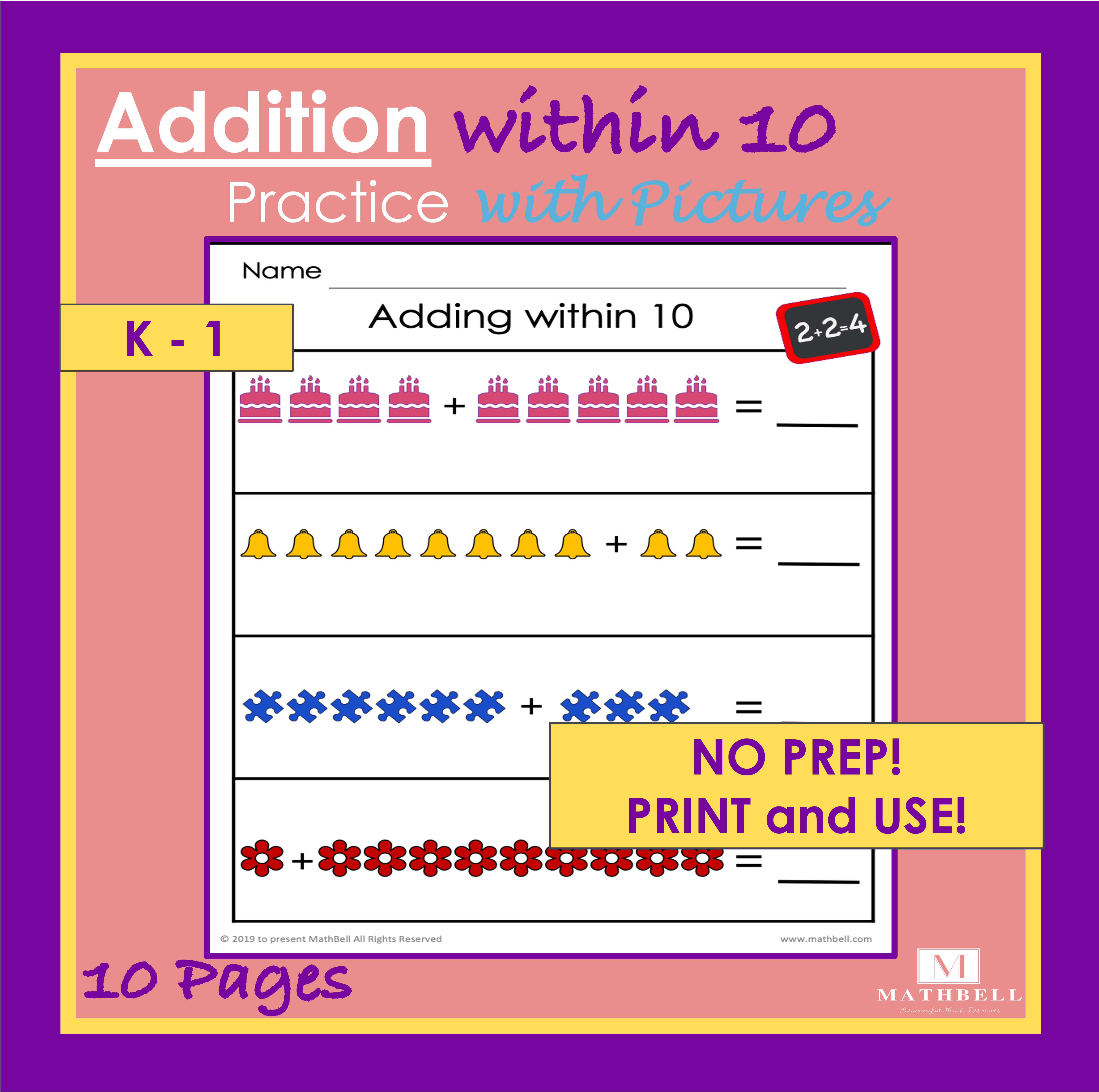 Addition To 10 Worksheets Pdf