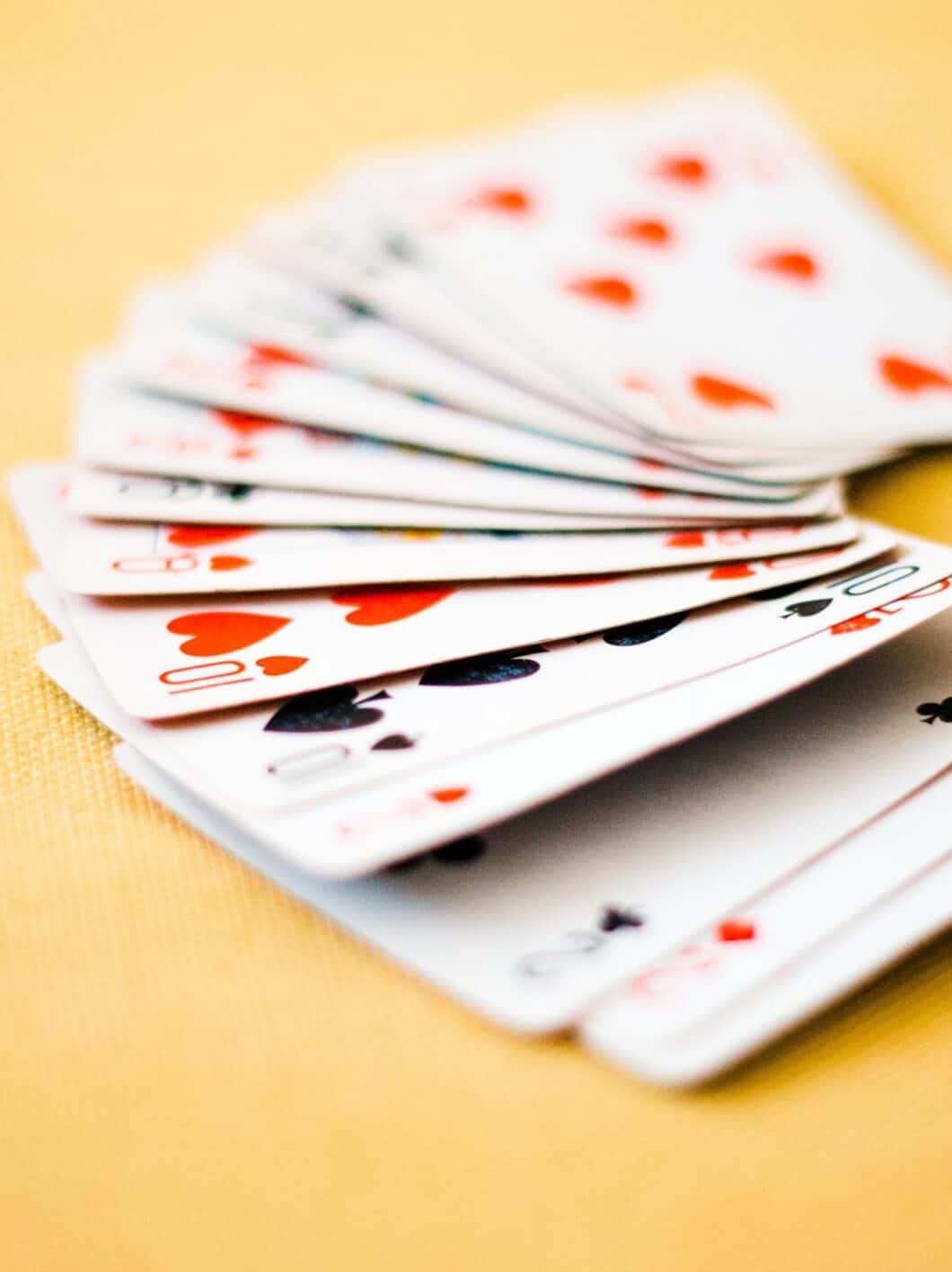 deck of cards spread out